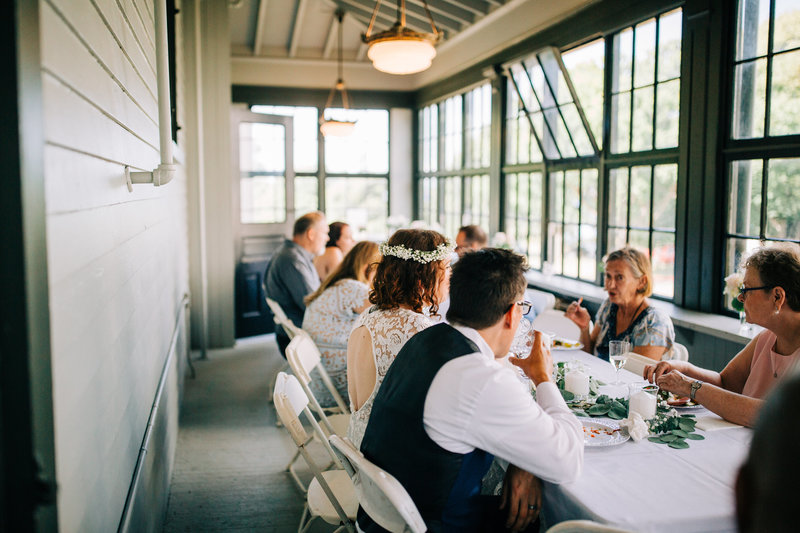 wedding dinner with guests