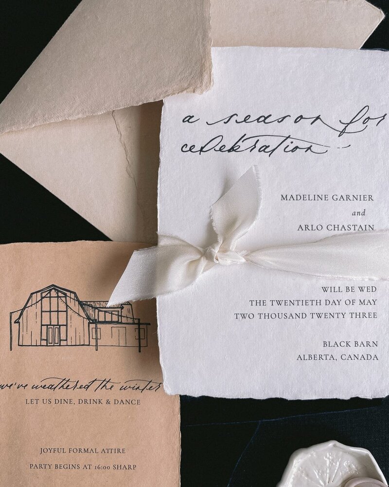 Canadian Custom Wedding Invitations Arlo and Madeline 01