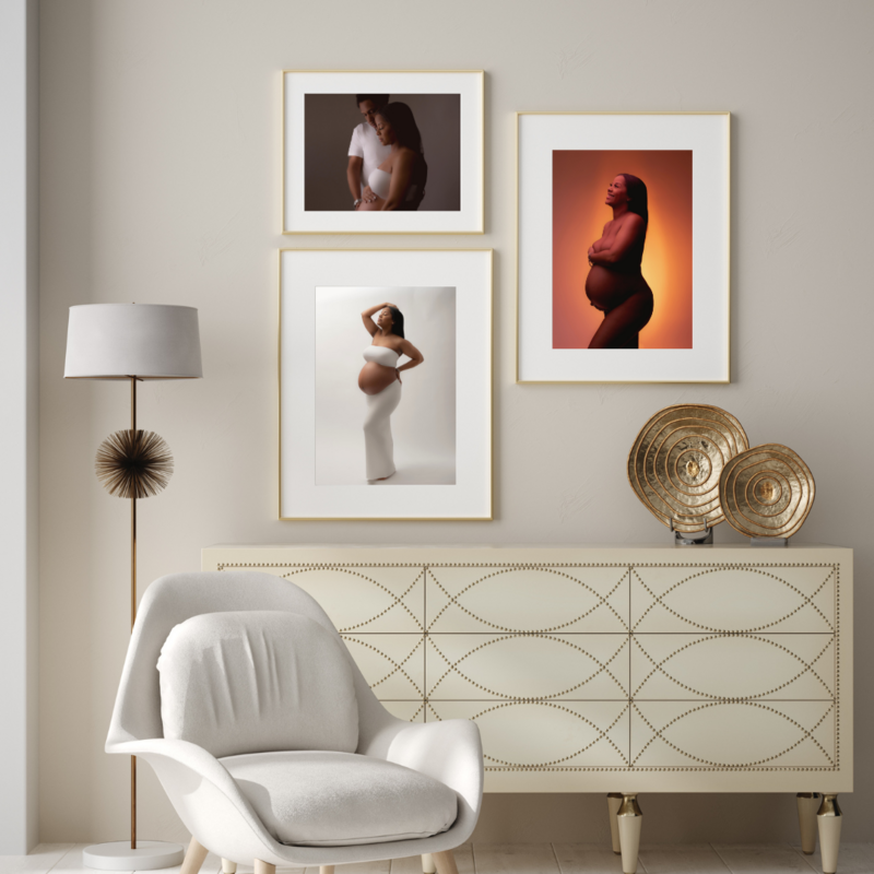 Beige Aesthetic Modern Living Room Gallery Wall Art Poster Frame Mockup Instagram Post