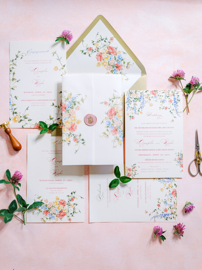 Dimple+Rishi Hindu wedding invitation suite_GDesigners