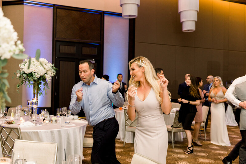 couple dancing at reception