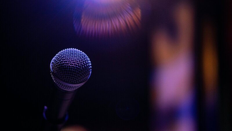 Close up of microphone