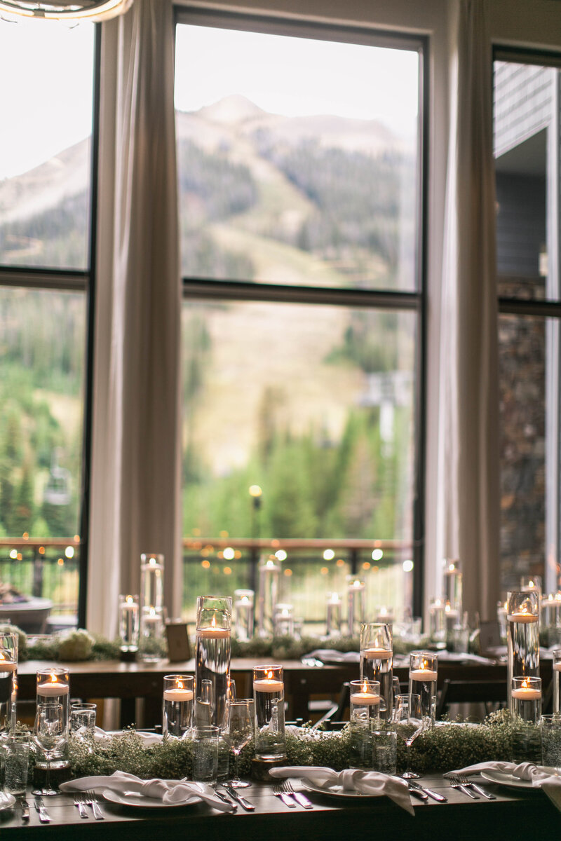 candles and table setting