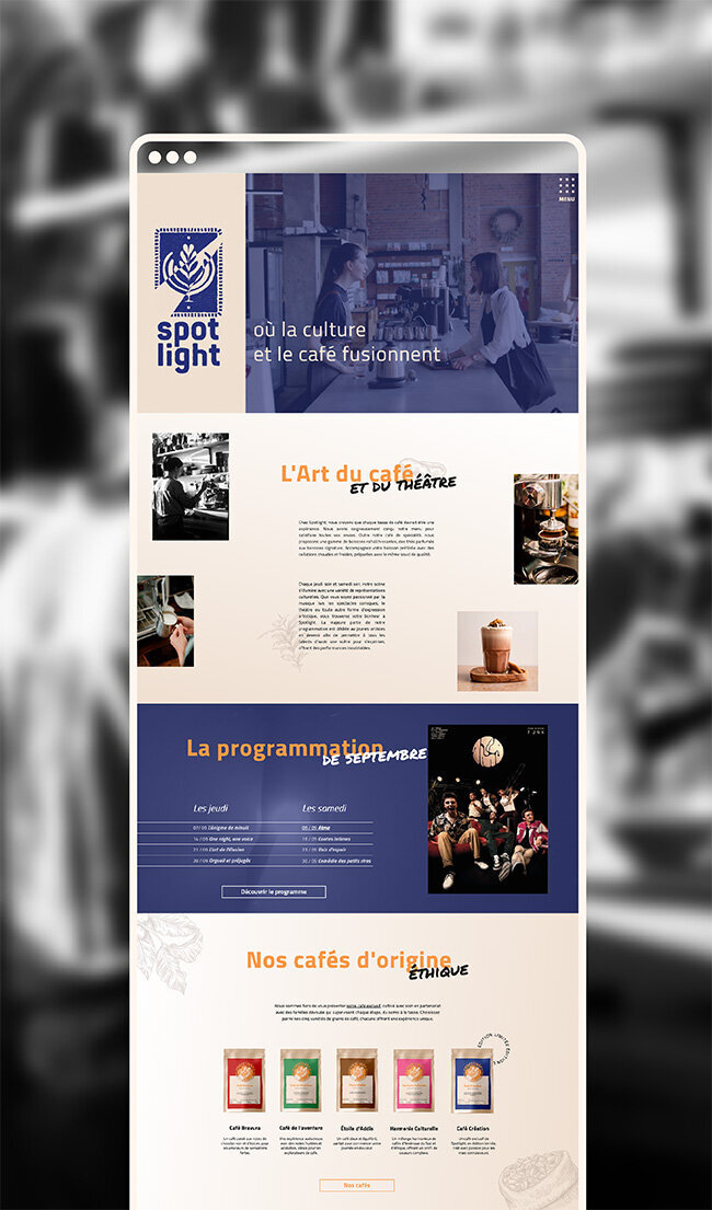 Site internet Spotlight réalisés par Sagittae Design