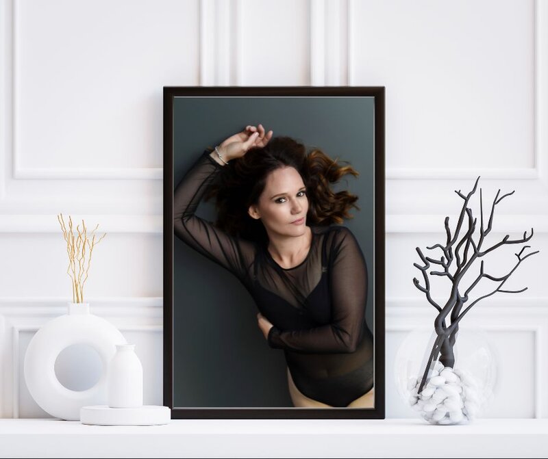 Beautifl wall art of a boudoir portrait