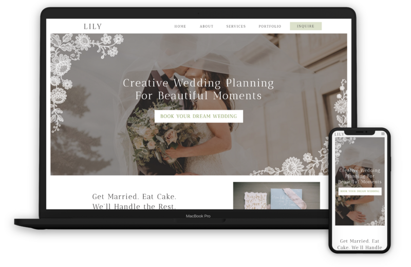 lace-themed web design