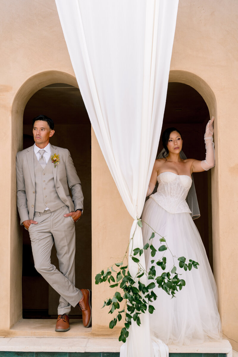 Bride and Groom walking on boardwalk in Annapolis
