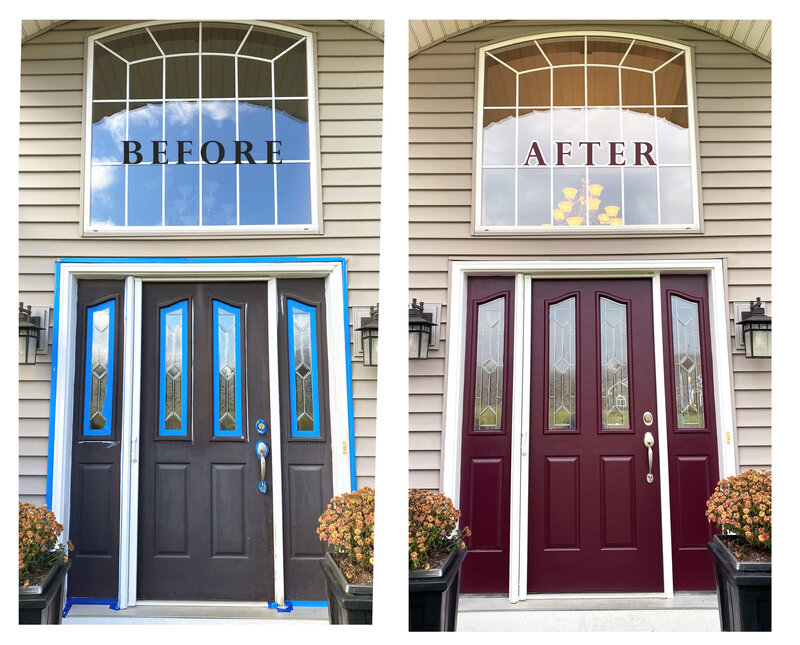 Expert exterior door painting services in Medina and surrounding areas.