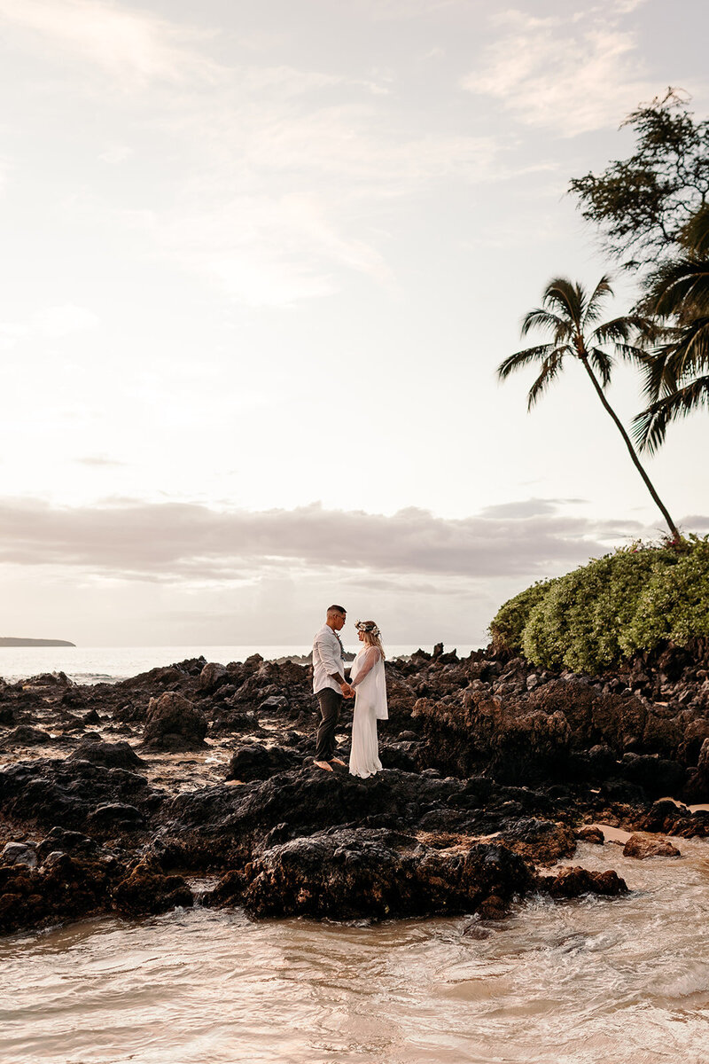 Secret beach Maui elopement