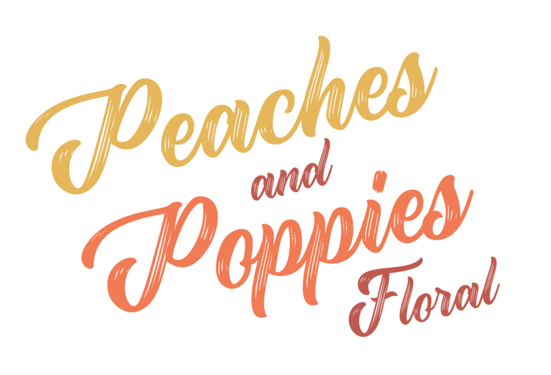 Primary graphic logo for Peaches and Poppies Floral