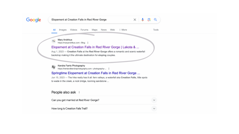 blog ranking at the top of google