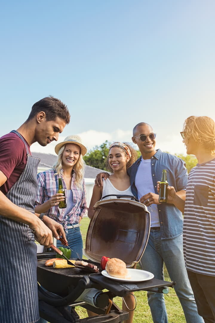 friends having a cookout