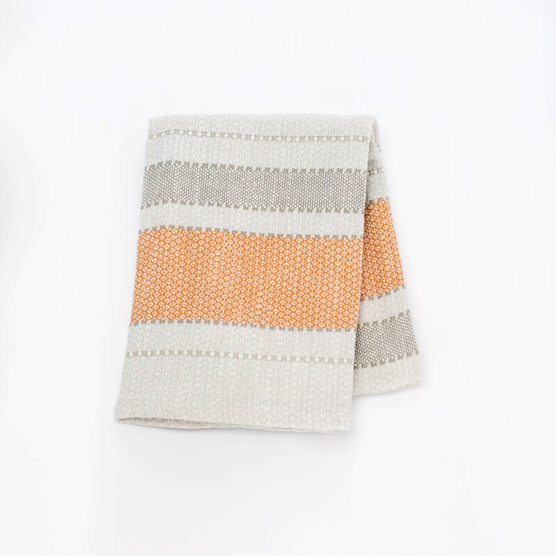 striped-Towel-orange-grey-pattern