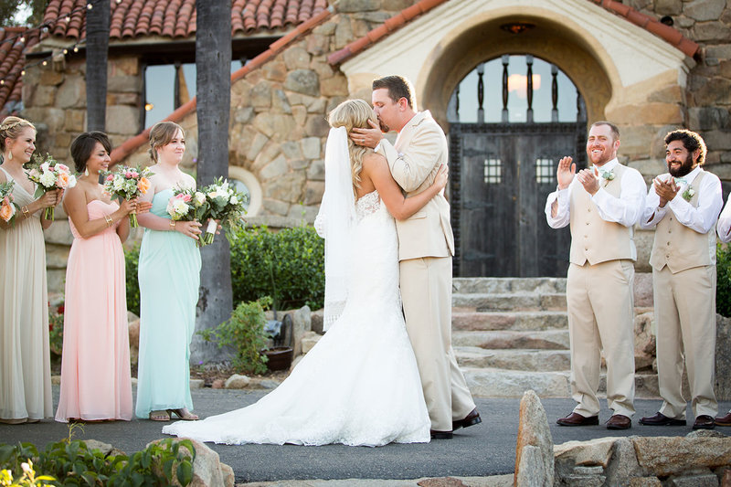 first kiss at ceremony