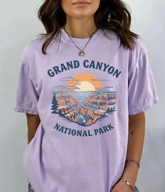 Grand Canyon National Park T Shirt - Orchid
