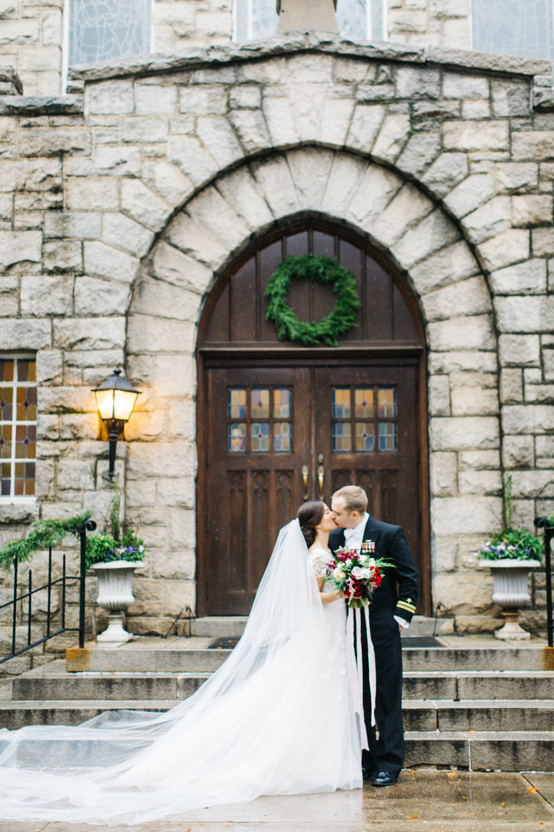 sacred heart cathedral winter wedding