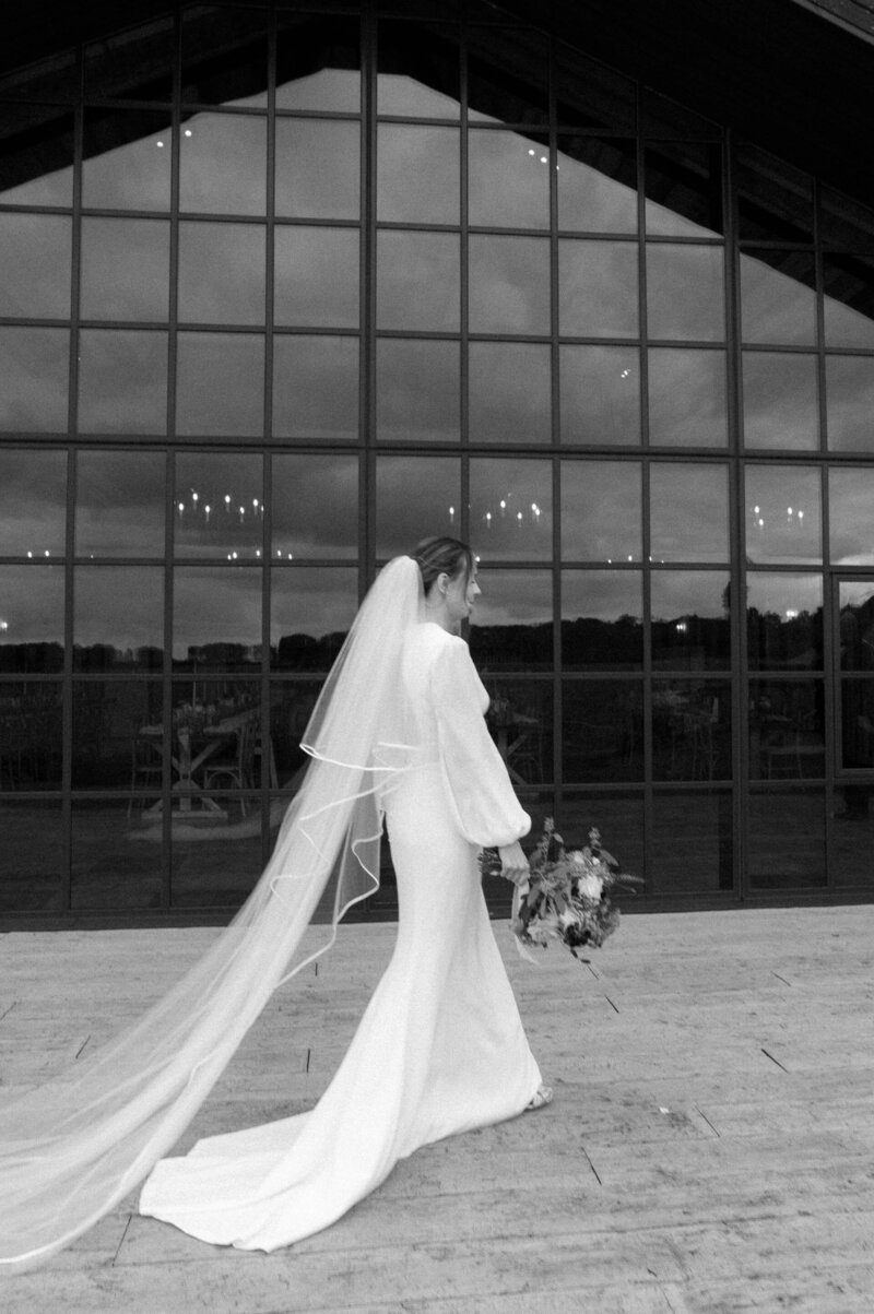 Bride and groom in vintage MG Provence wedding