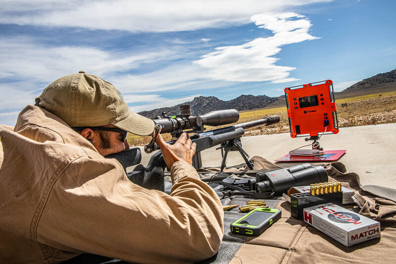 Long range shooting at Encampment shooting range