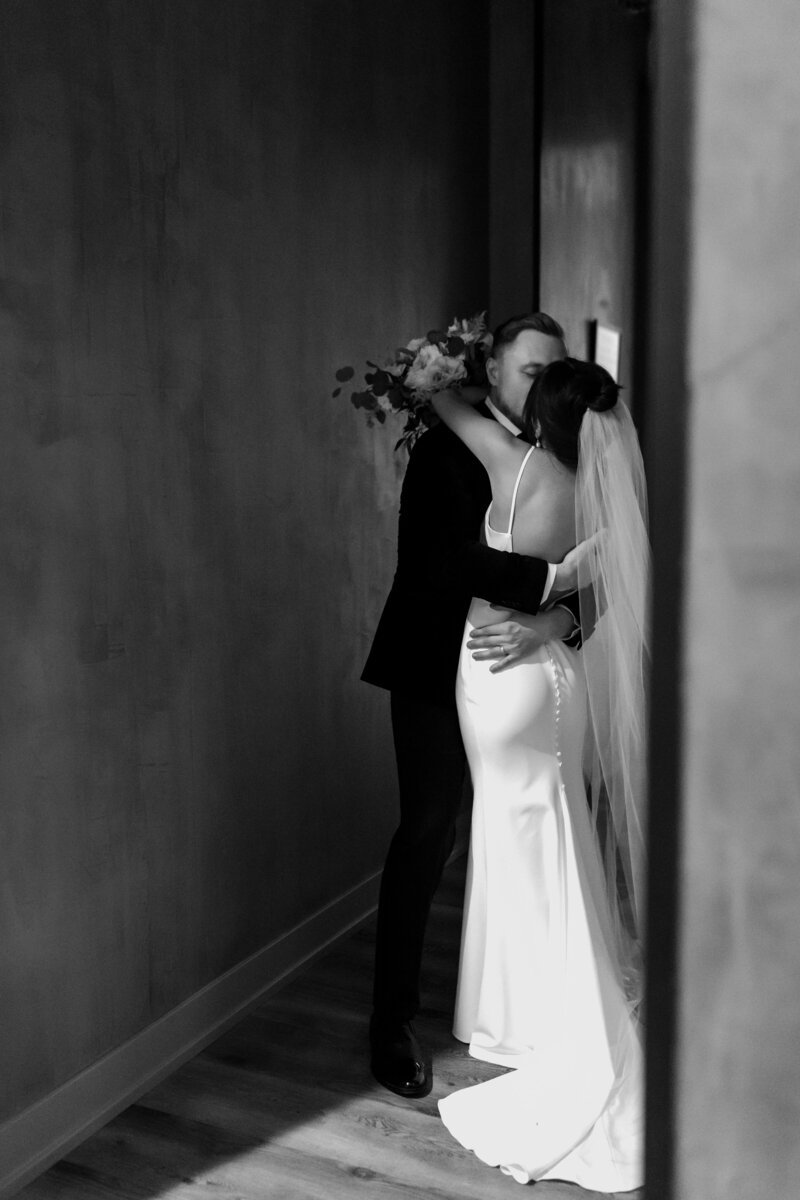 Bride and groom have their first dance as a married couple
