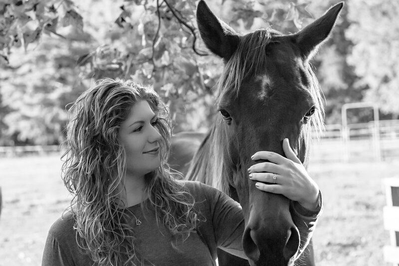 Engagement, passion, horses, farm life, Shanah Rahm Morris