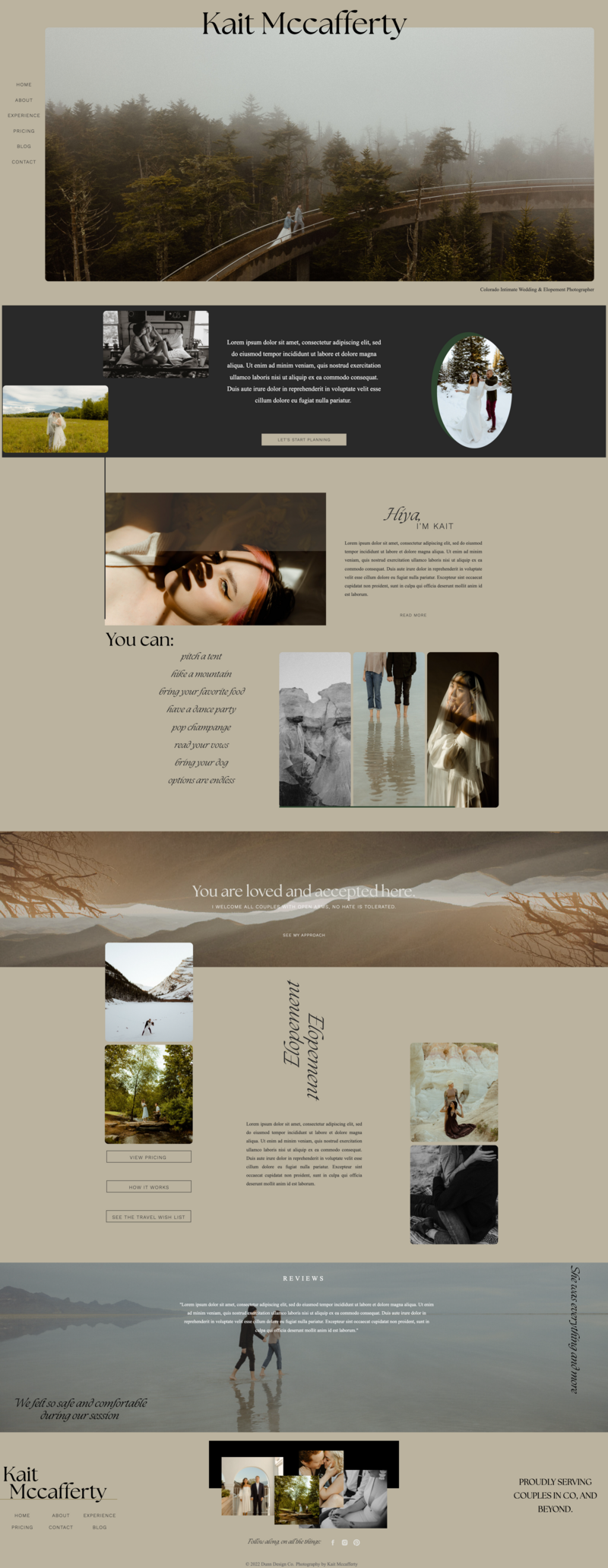 Website template preview black background
