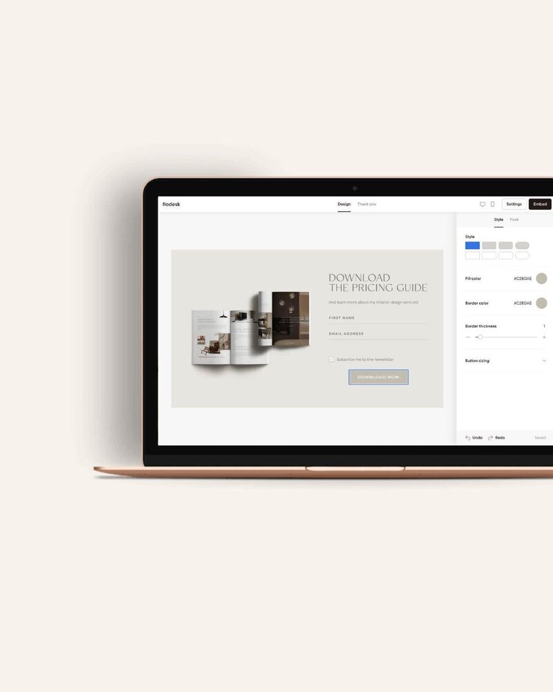 Flodesk signup forms Fern & Fig 5