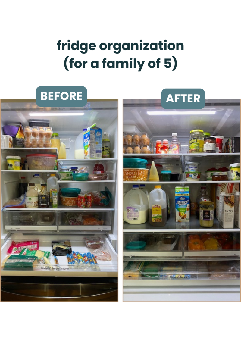 home organization for fridge and freezer