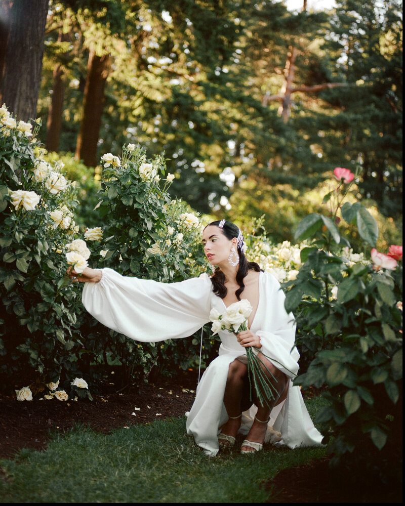 Rose Garden Bridal Portraits on Film copy