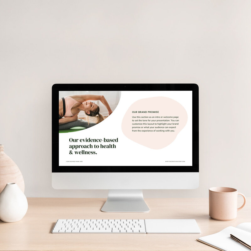 slide deck template for health and wellness coaches