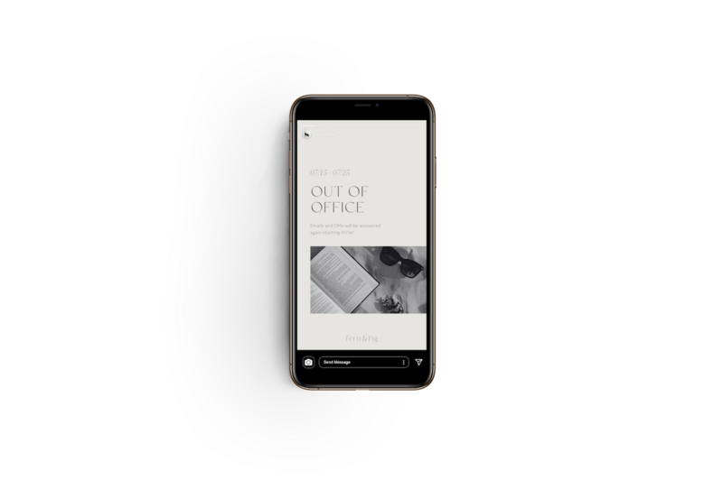 Earthy Instagram story templates Fern & Fig 3