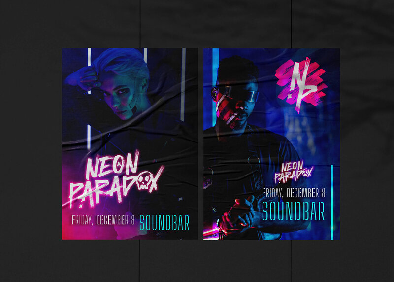 Neon Paradox Band Event Posters