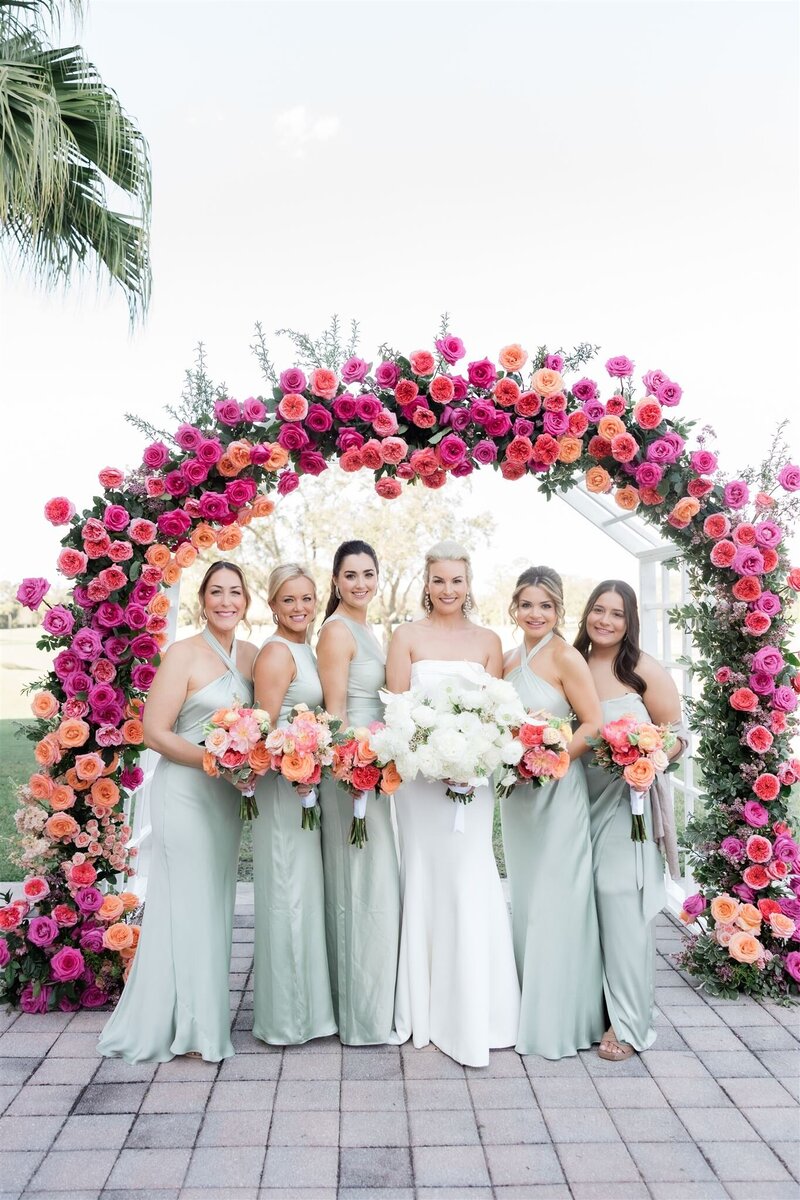 Bridesmaids at the country club of orlando by Orlando wedding photographer