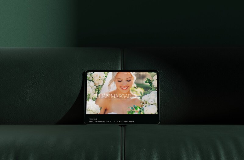 ipad mockup with showit website design