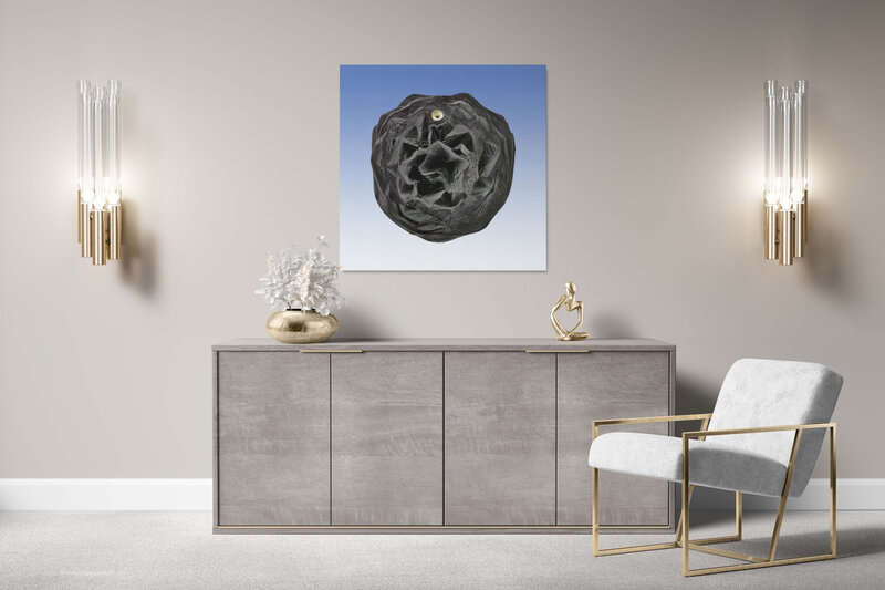 Fine Art Canvas featuring Project Stardust micrometeorite NMM 928 for luxury interior design