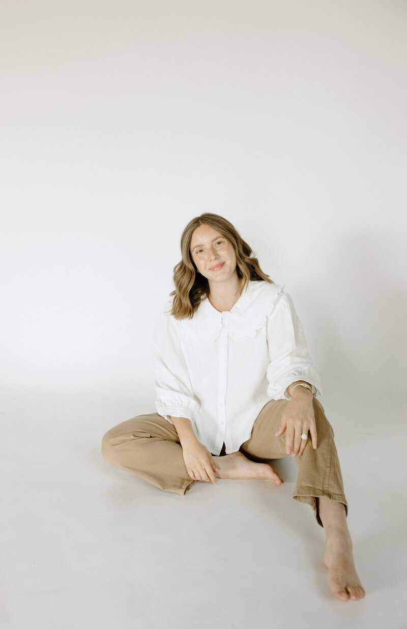 woman sitting on chair