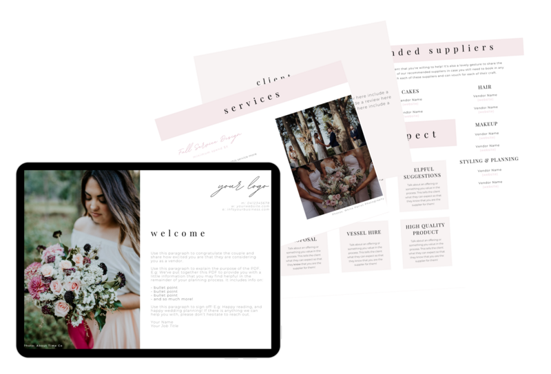 Wedding Welcome Guide Template Mockup Sarah Luthy