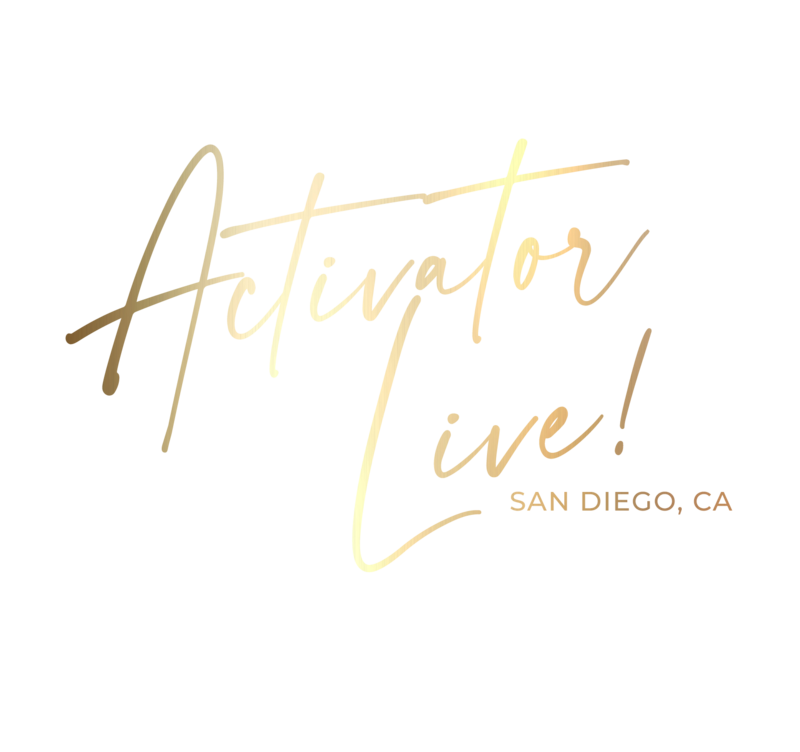 Activator Live ! in  brushed gold script