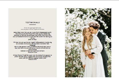 Wedding brochure