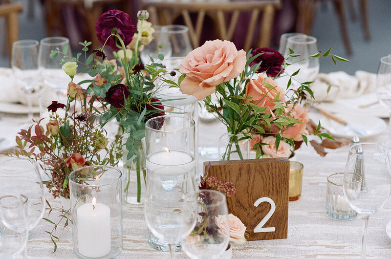 wood block table number