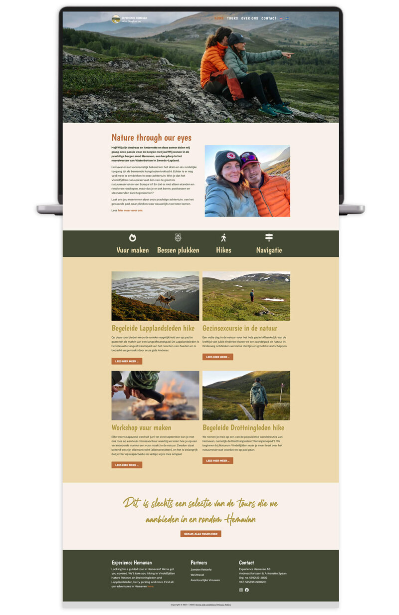 Studio Paoline Kruijssen - portfolio grafisch ontwerp - website webdesign logo huisstijl  - Experience Hemavan