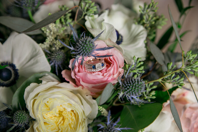 Photo of ring with flowers | Harmony, Maine Wedding