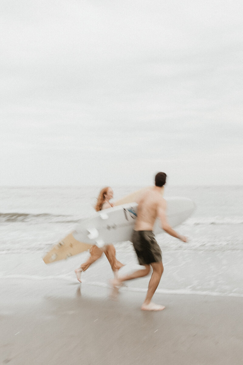 Playful Beach Couples Shoot