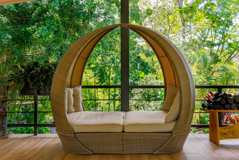 lounge chair at the retreat center in costa rica 