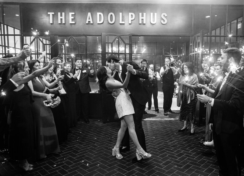 Sparkler exit at The Adolphus Hotel