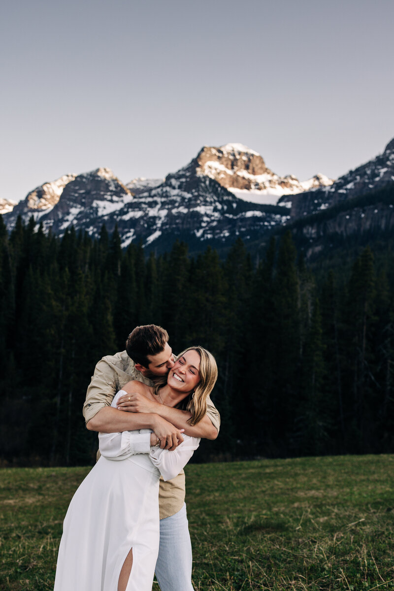 Engagement photos in Helena Montana with Western bride and groom