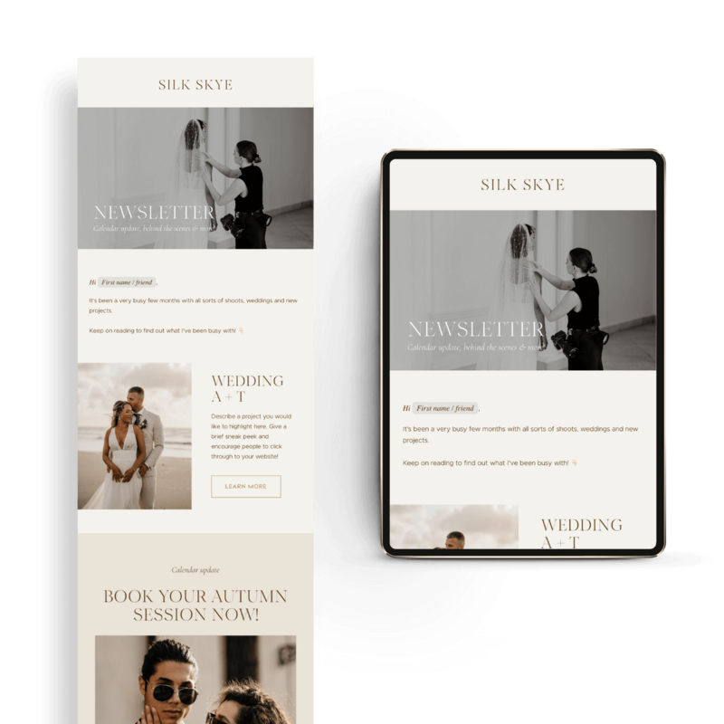 Nieuwsbrief email template voor fotografen
