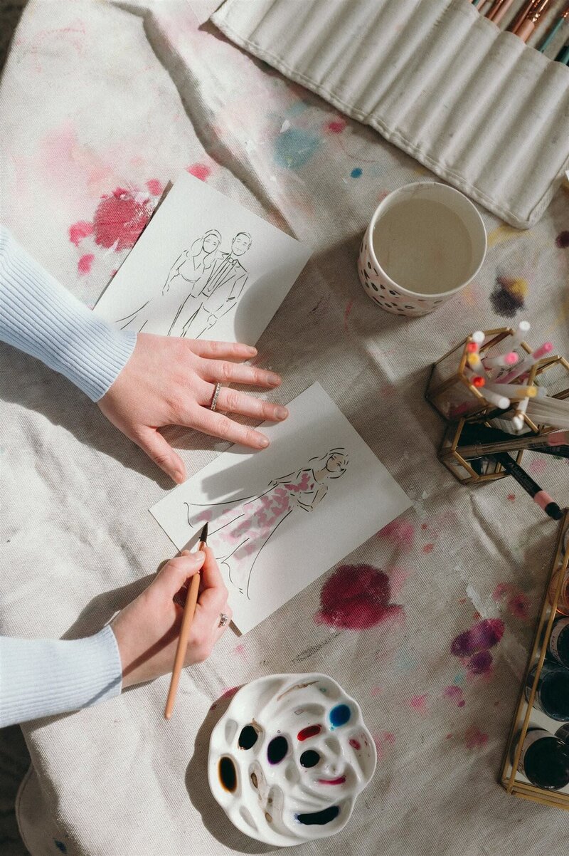 Stephanie Anne Illustration drawing and painting in real time
