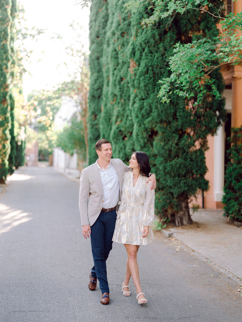Luxury Charleston Engagement Session - Rainbow Row -35