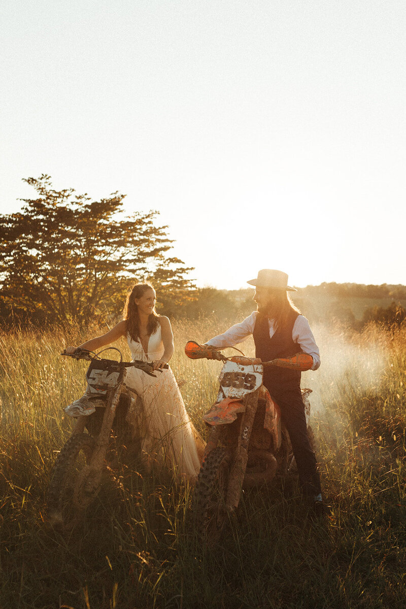 couple riding on a motorcycle