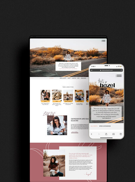 that's so hazel website design for desktop and mobile